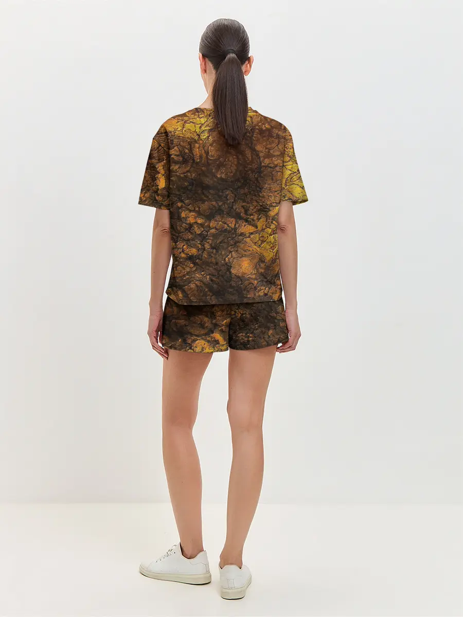 Женская пижама с шортами / Абстрактный узор текстура