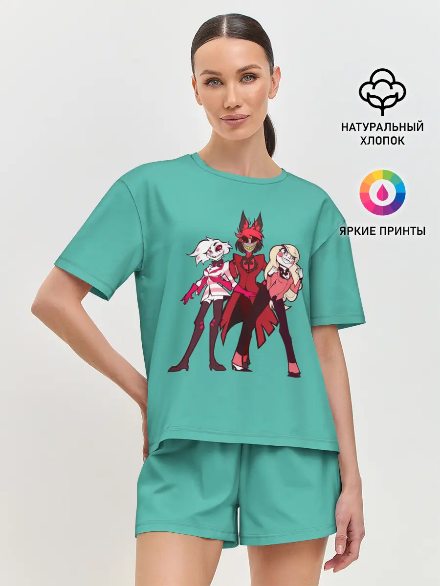 Женская пижама с шортами / Команда Хазбин