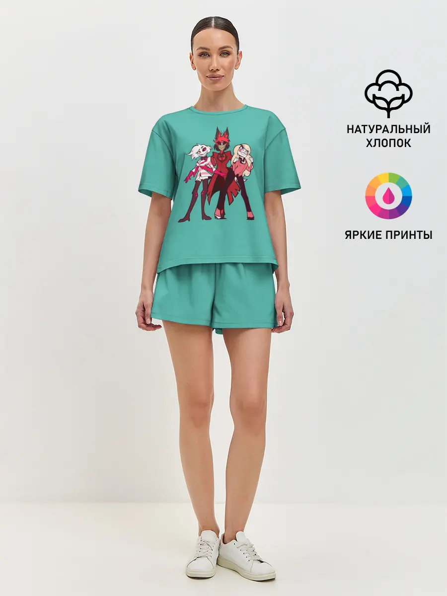 Женская пижама с шортами / Команда Хазбин