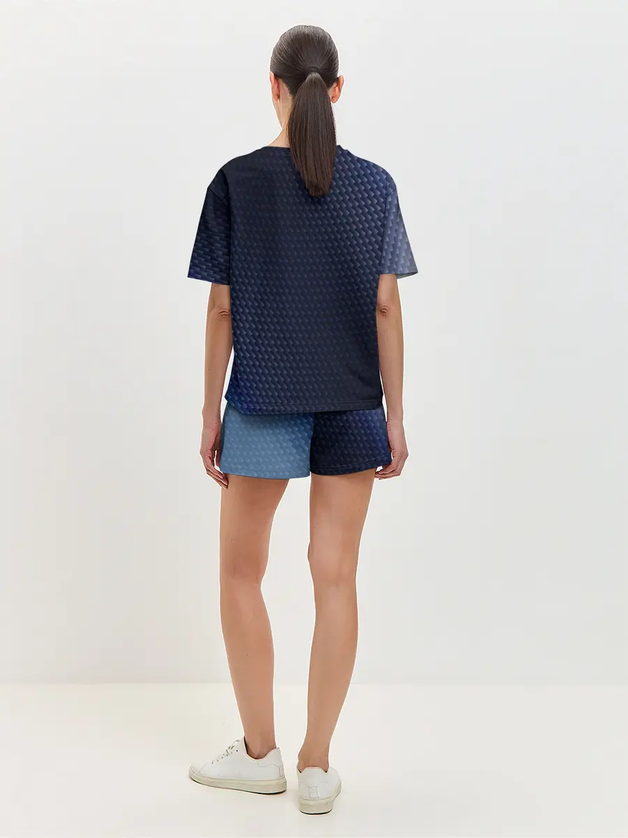 Женская пижама с шортами / Инфинити - Карбон