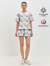 Женская пижама с шортами / Журавли и хризантемы
