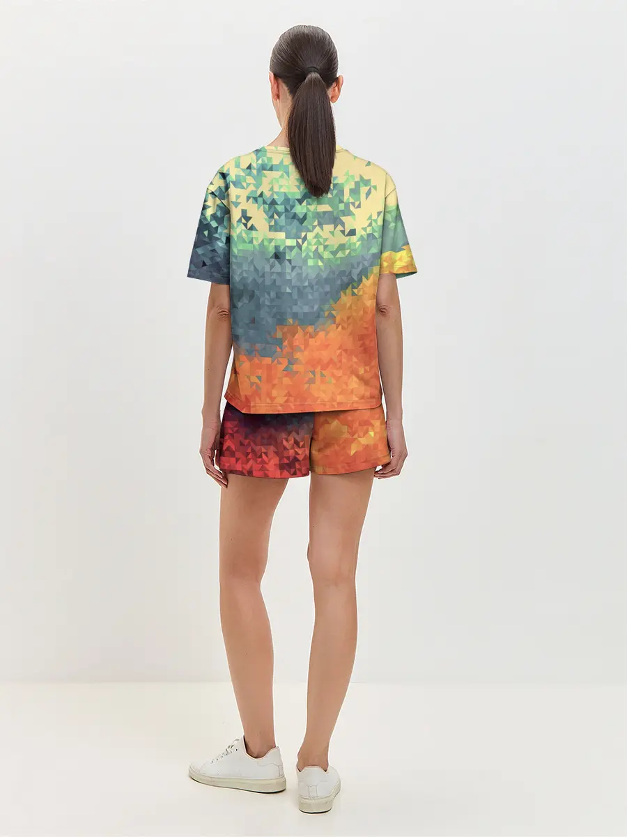 Женская пижама с шортами / Стихия: лед и пламя