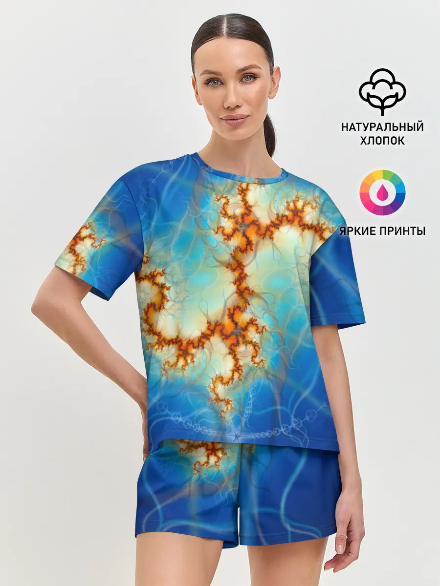 Женская пижама с шортами / Абстрактное представление