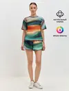 Женская пижама с шортами / Мозаичный абстрактный узор