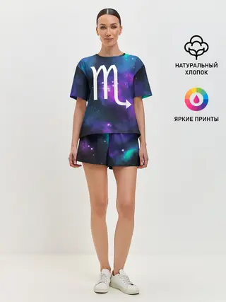 Женская пижама с шортами / Скорпион / Scorpio, Знак зодиака
