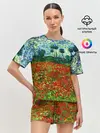 Женская пижама с шортами / Поле с маками, Ван Гог