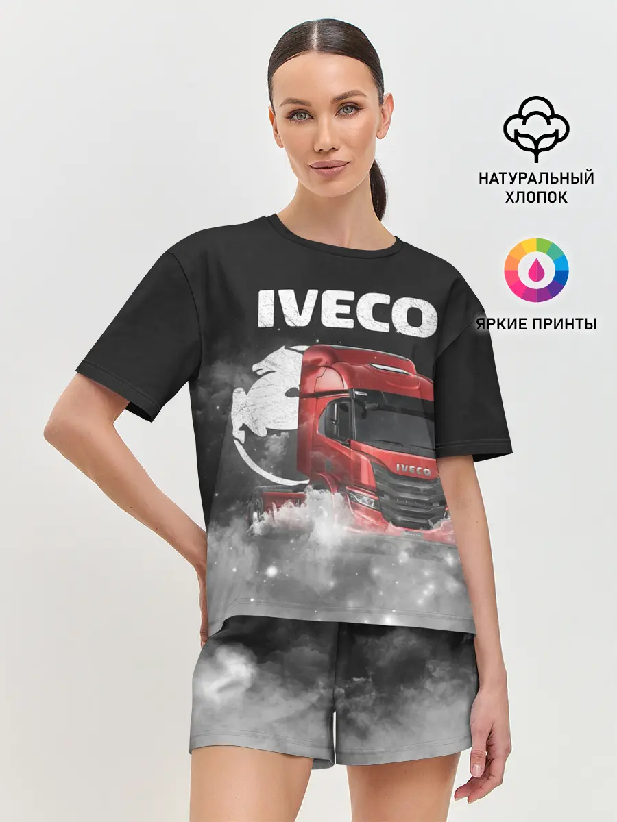 Женская пижама с шортами / Iveco truck