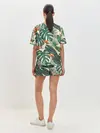 Женская пижама с шортами / Тропический паттерн