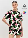 Женская пижама с шортами / Клубника на коровьей шкуре