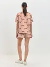 Женская пижама с шортами / Гепарды на розовом
