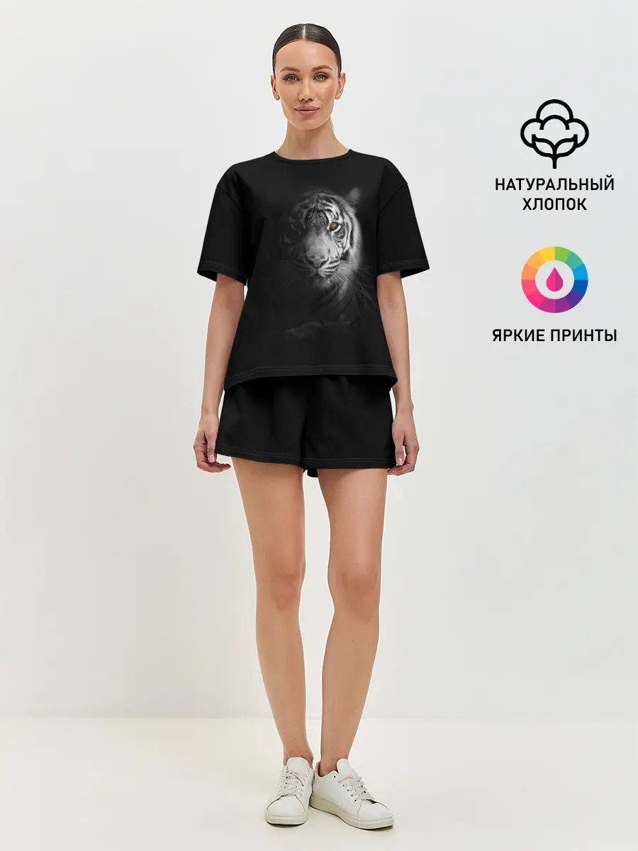 Женская пижама с шортами / БЕЛЫЙ ТИГР