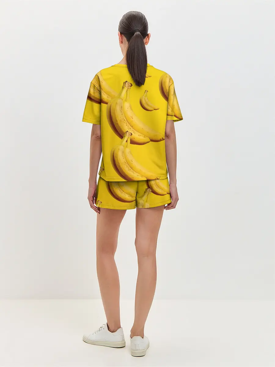 Женская пижама с шортами / Банановый рай