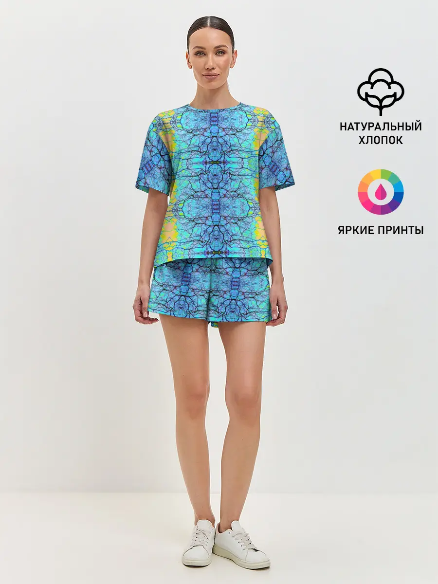 Женская пижама с шортами / Психоделика