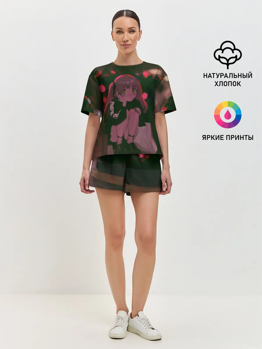 Женская пижама с шортами / Аниме девушка