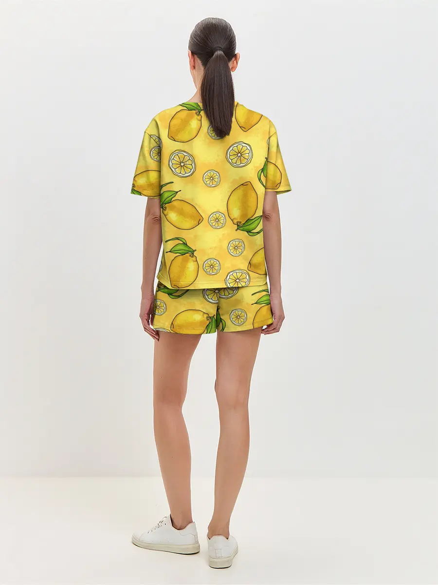Женская пижама с шортами / Лимончик