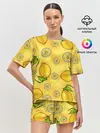Женская пижама с шортами / Лимончик