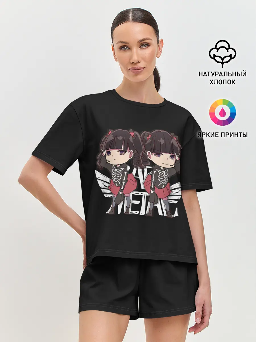 Женская пижама с шортами / Судзука и Юи