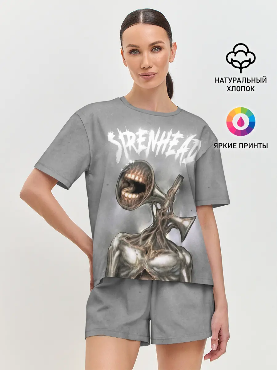 Женская пижама с шортами / White Siren Head