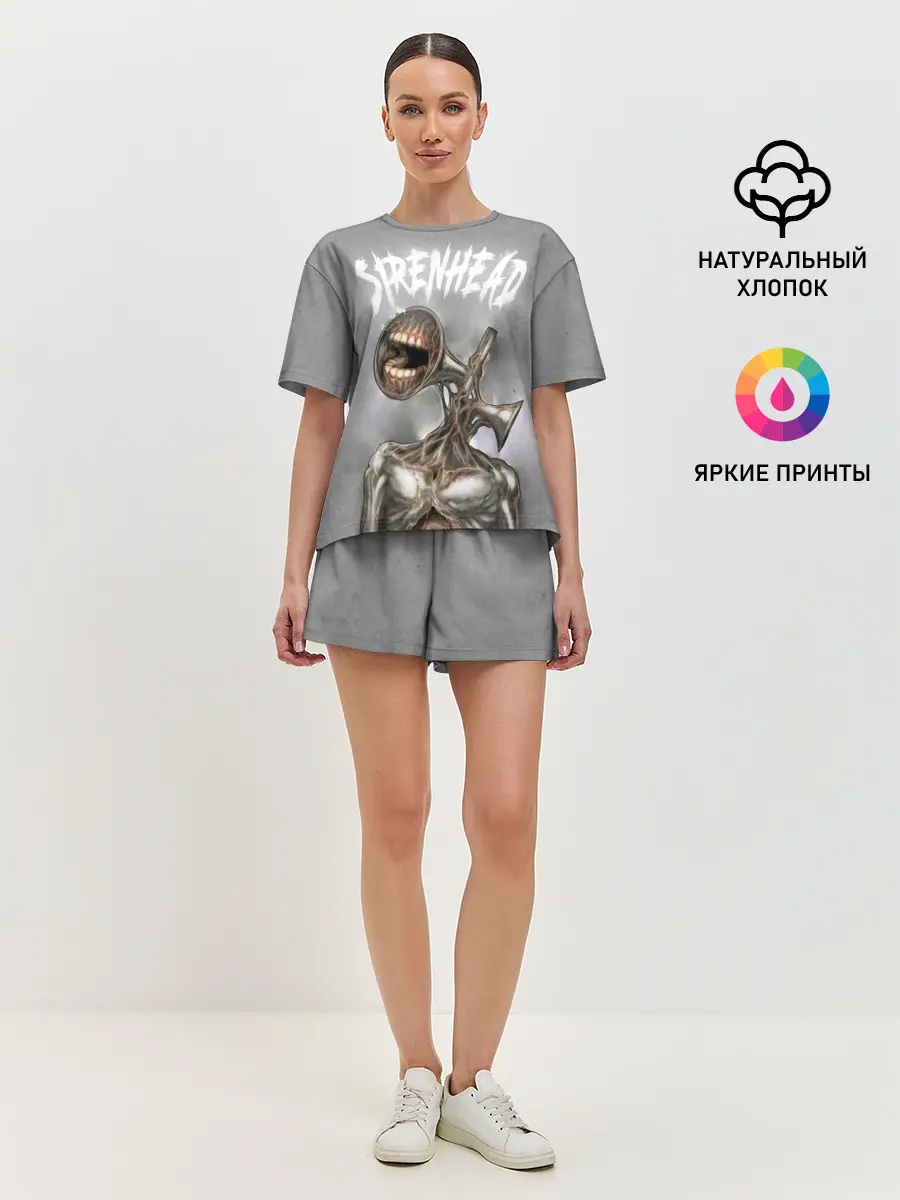 Женская пижама с шортами / White Siren Head