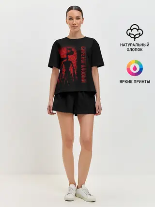 Женская пижама с шортами / Сиреноголовый Красный