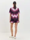 Женская пижама с шортами / Черно-пурпурный калейдоскоп