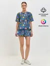 Женская пижама с шортами / стикербомбинг new
