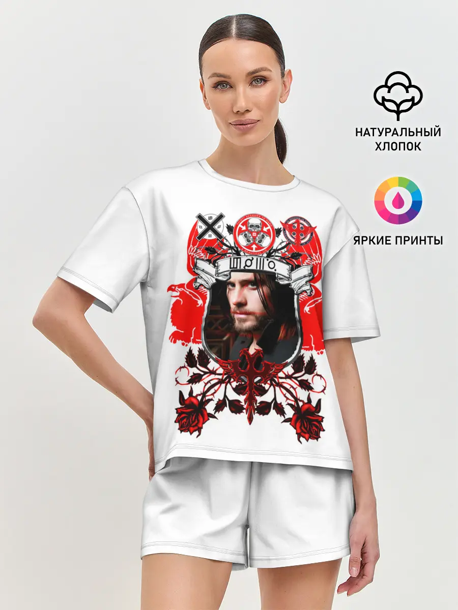 Женская пижама с шортами / Thirty Seconds to Mars Джаред Лето