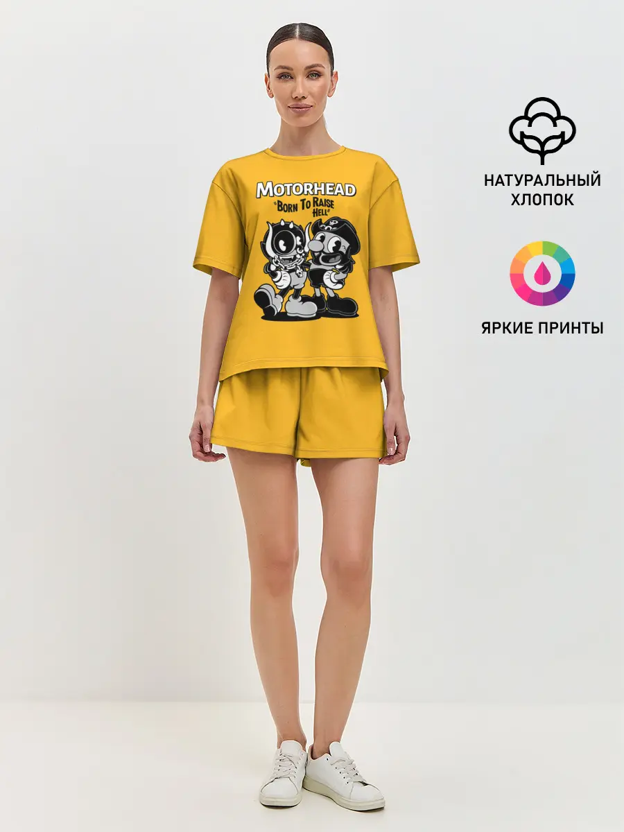 Женская пижама с шортами / Motorhead x Cuphead