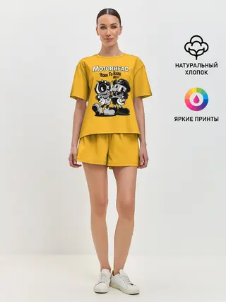 Женская пижама с шортами / Motorhead x Cuphead