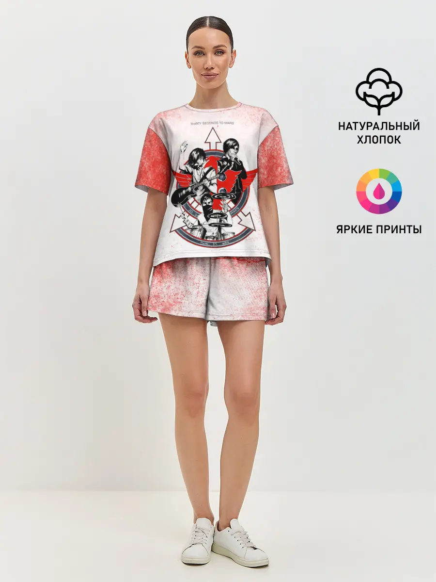 Женская пижама с шортами / Thirty Seconds to Mars арт группы