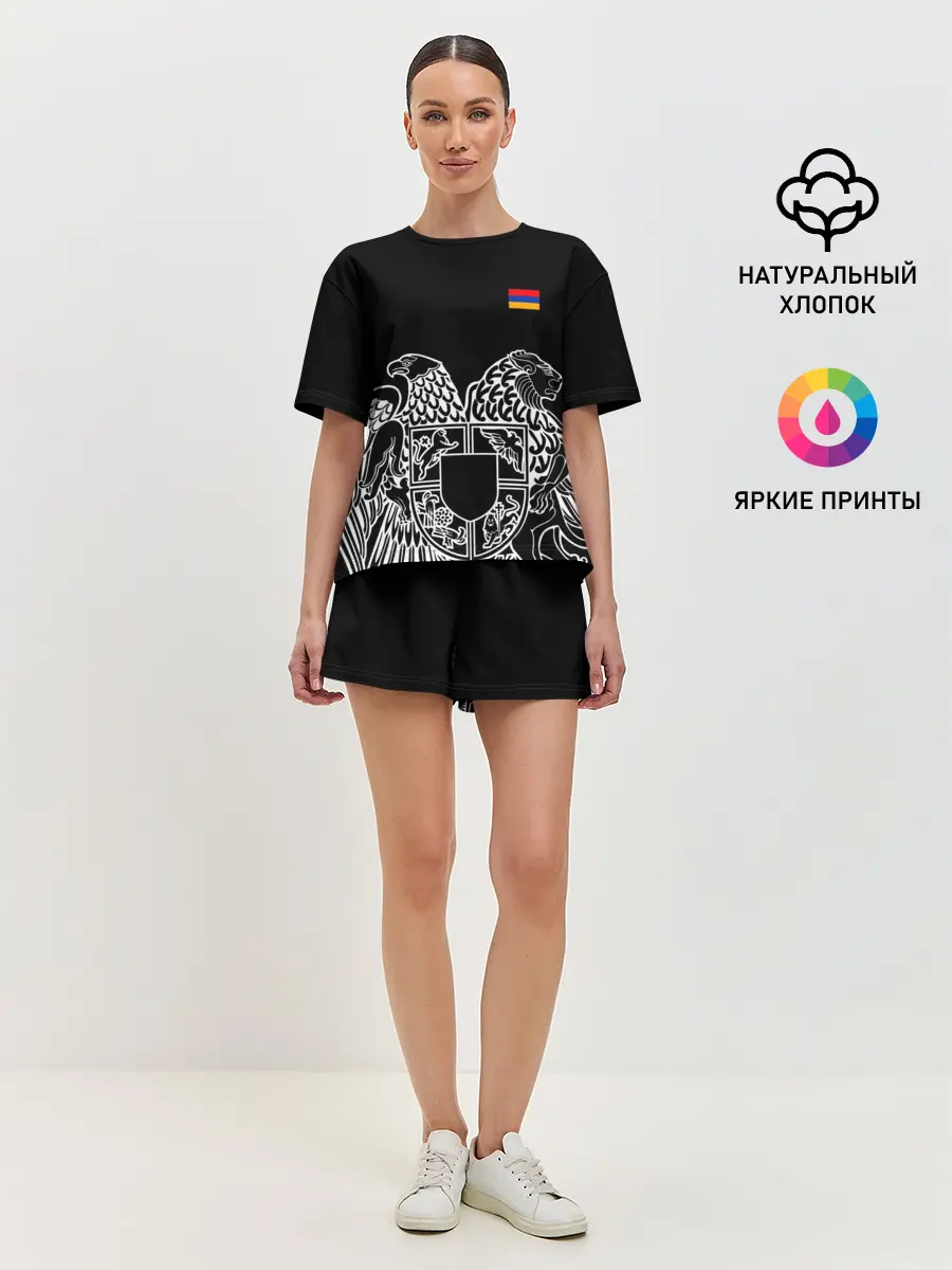 Женская пижама с шортами / Герб Армении и флаг