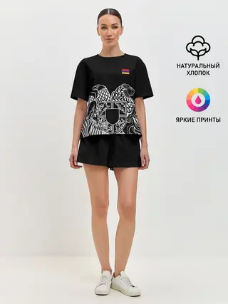 Женская пижама с шортами / Герб Армении и флаг