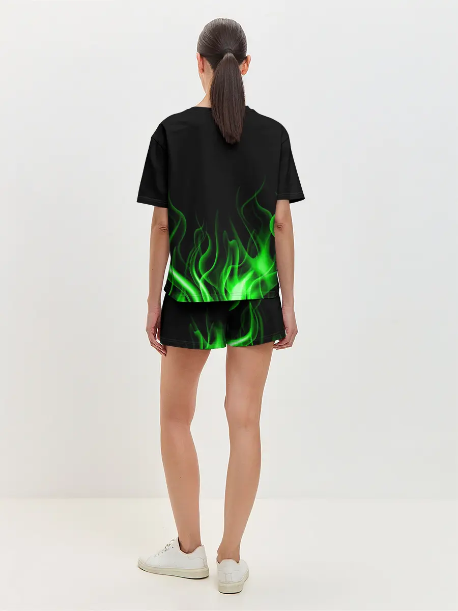 Женская пижама с шортами / MINECRAFT TEXTURE FIRE