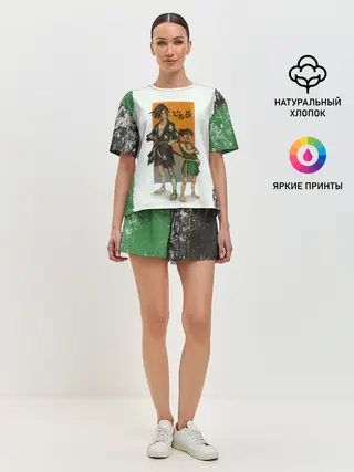 Женская пижама с шортами / Хяккимару и Такебо | Дороро