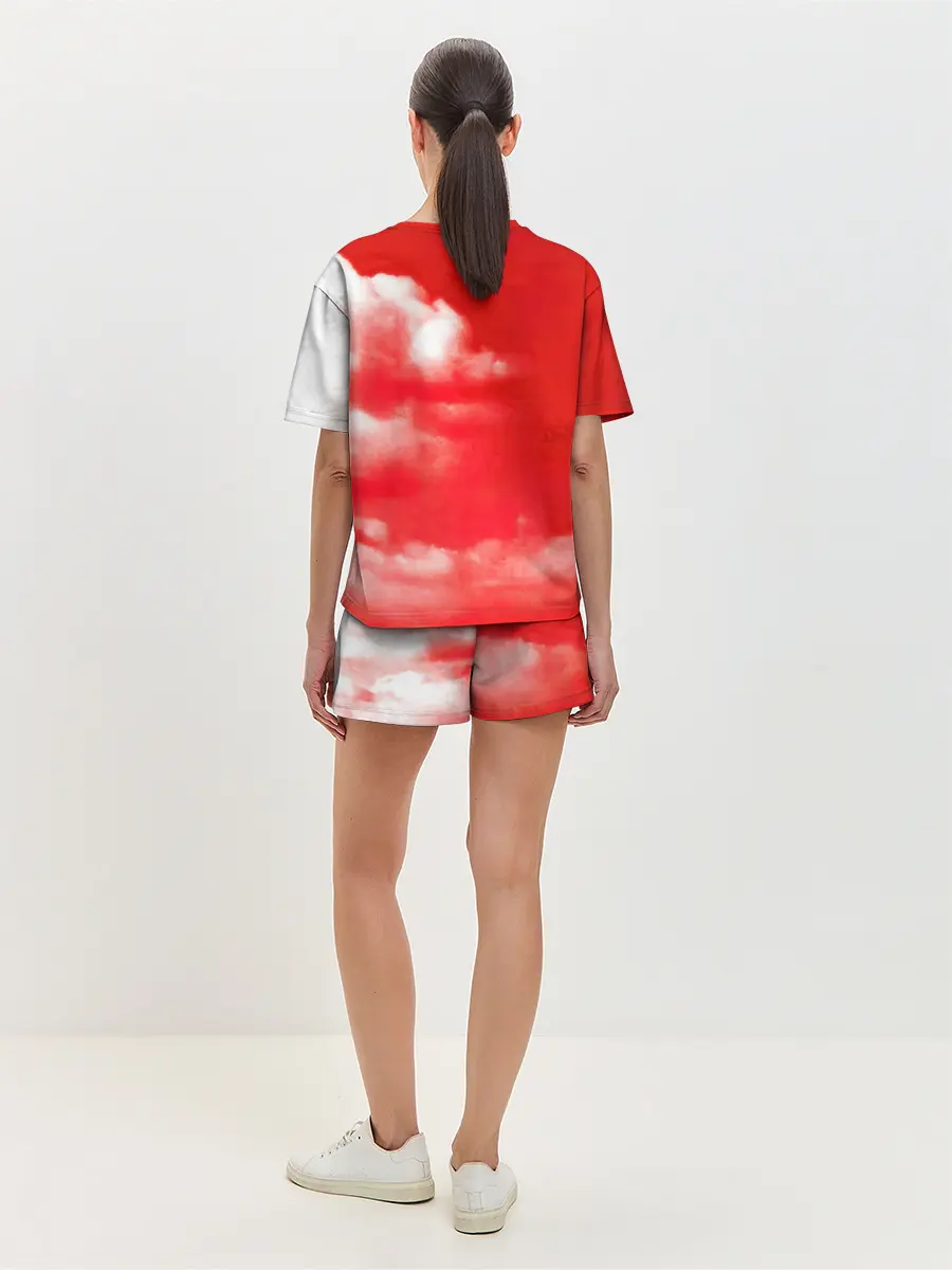 Женская пижама с шортами / 30 Seconds to Mars красное небо