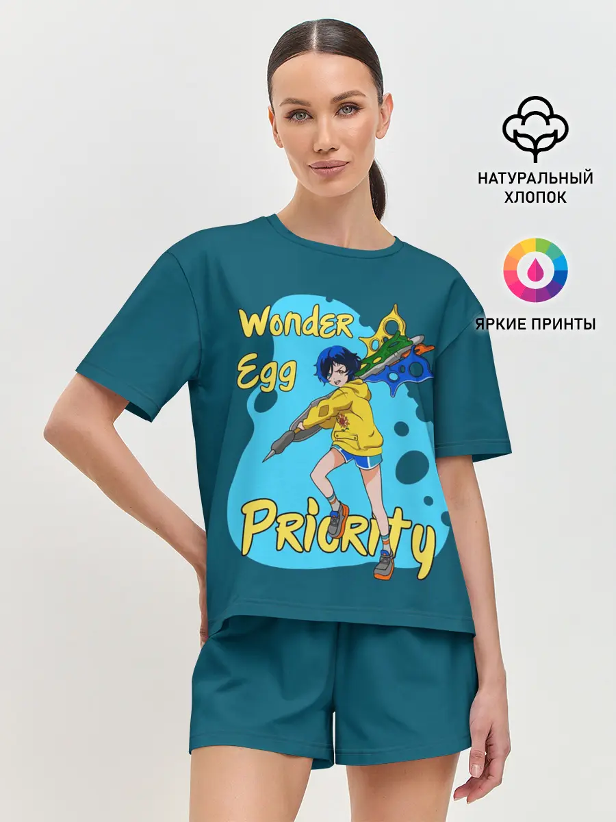 Женская пижама с шортами / Wonder Egg Priority