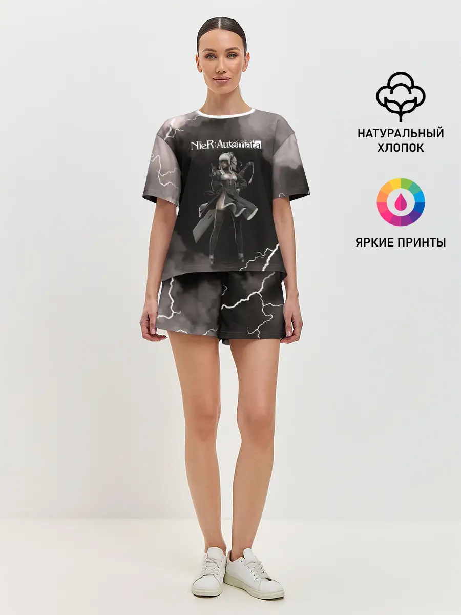 Женская пижама с шортами / 2B | Nier Automata
