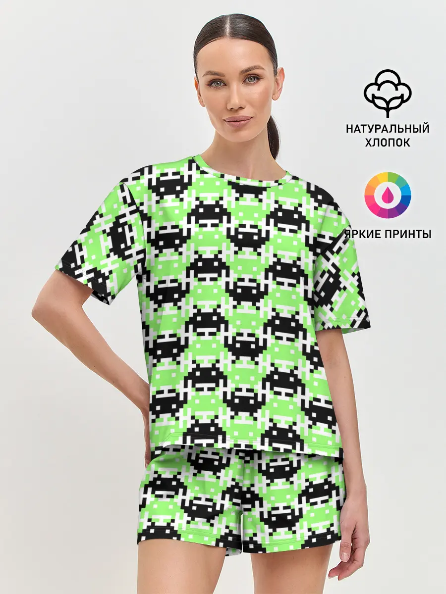 Женская пижама с шортами / Space Invaders | Old game