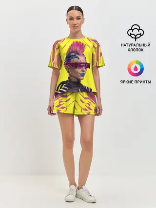 Женская пижама с шортами / CYBERPUNK 2077 | КИБЕРПАНК