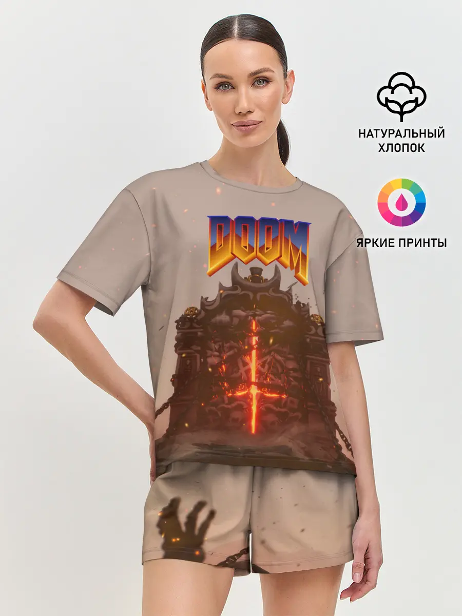Женская пижама с шортами / DOOM | ДУМ