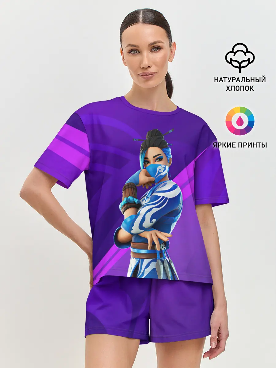 Женская пижама с шортами / Fortnite Blue Jade