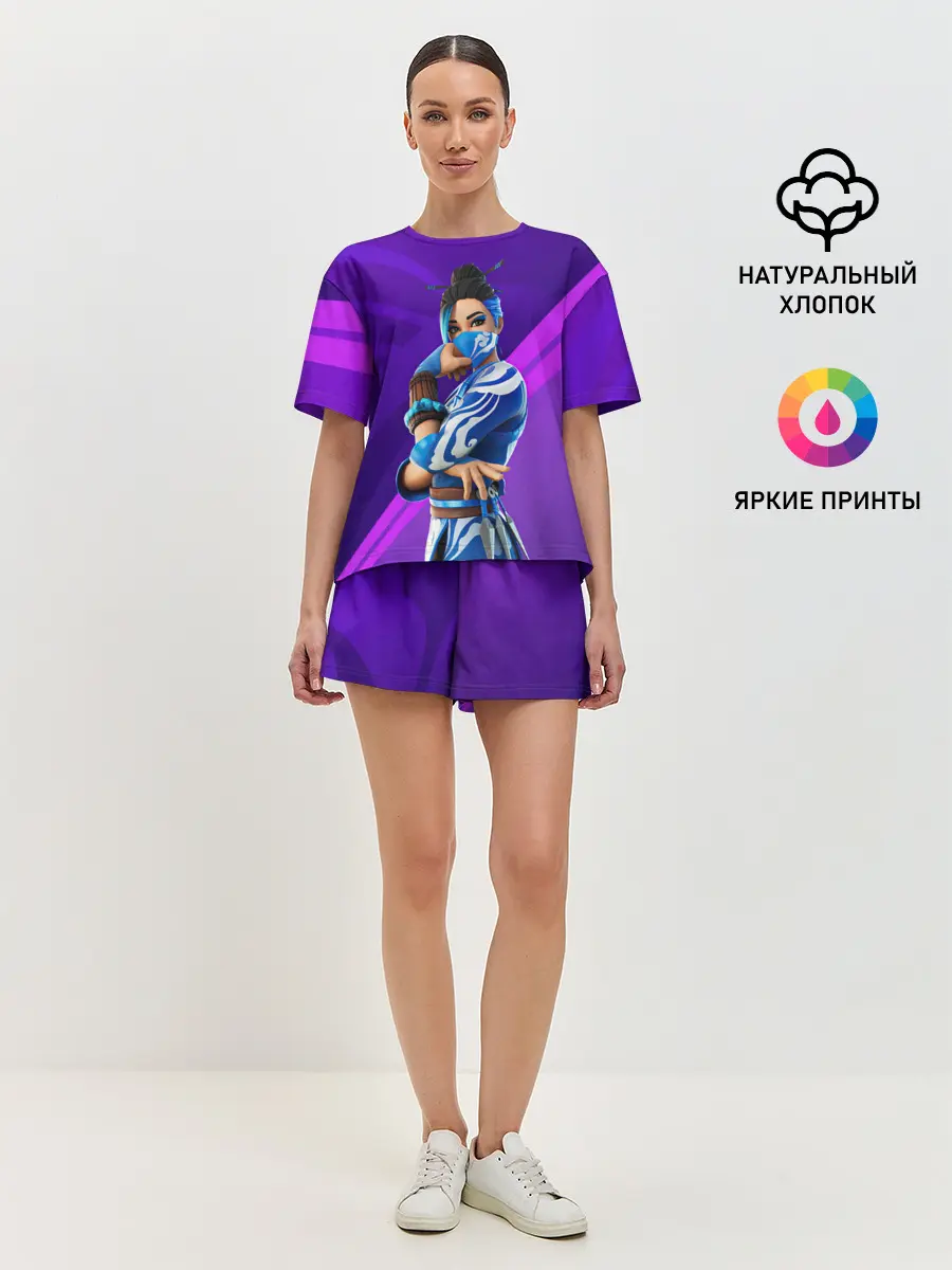 Женская пижама с шортами / Fortnite Blue Jade