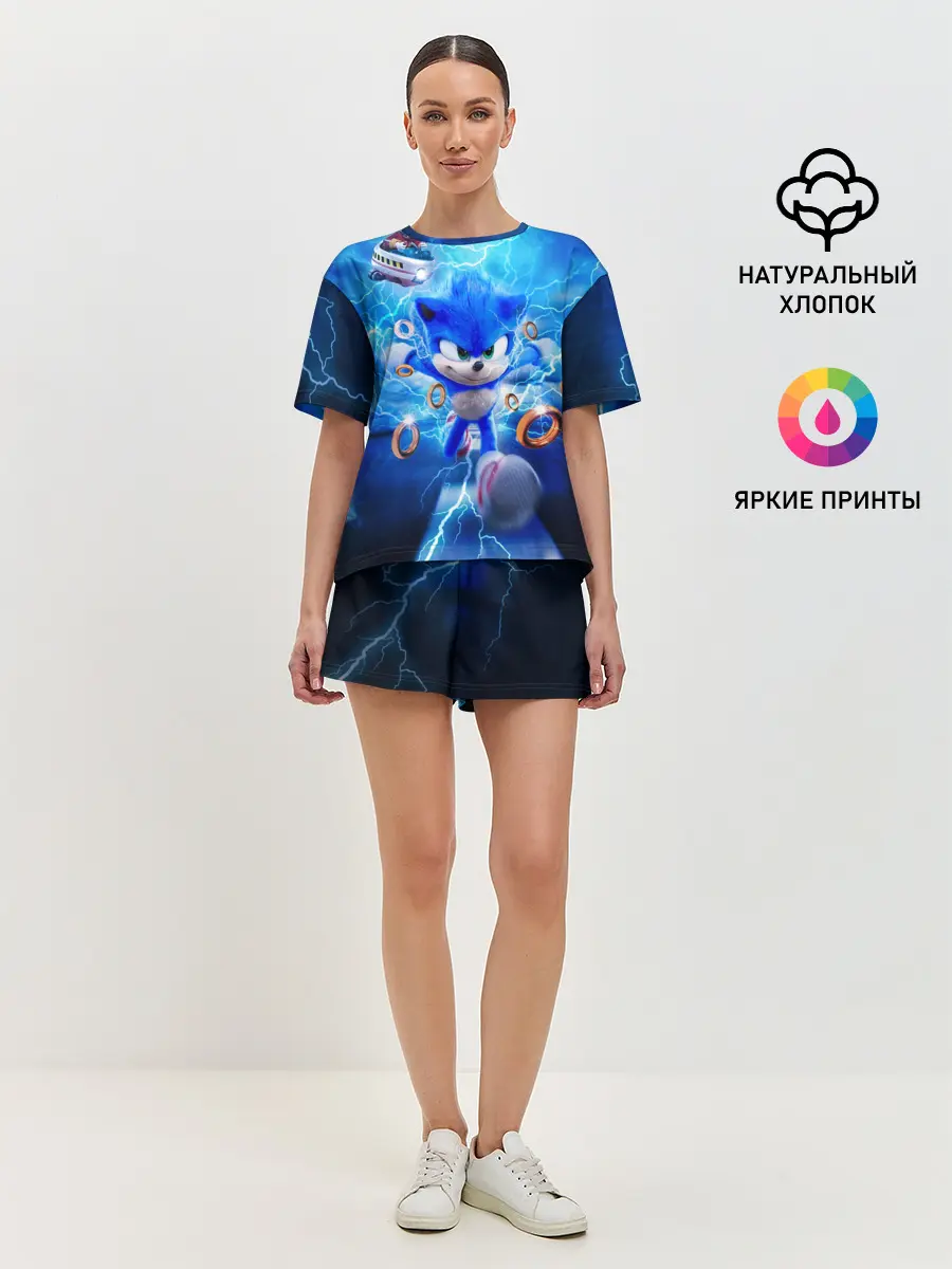Женская пижама с шортами / SONIC | СИНИЙ ЁЖ