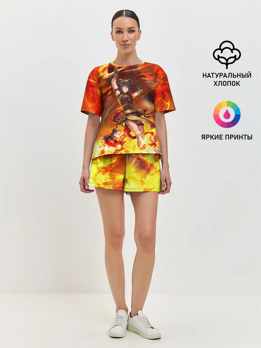 Женская пижама с шортами / Сян Лин | Genshin Impact