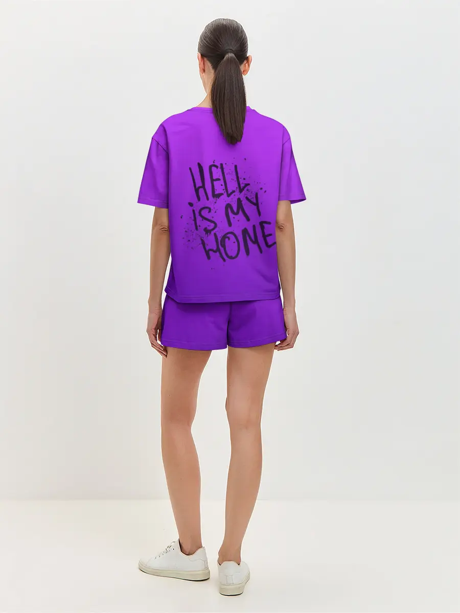 Женская пижама с шортами / Вандал Арт, ДЬЯВОЛ градиент