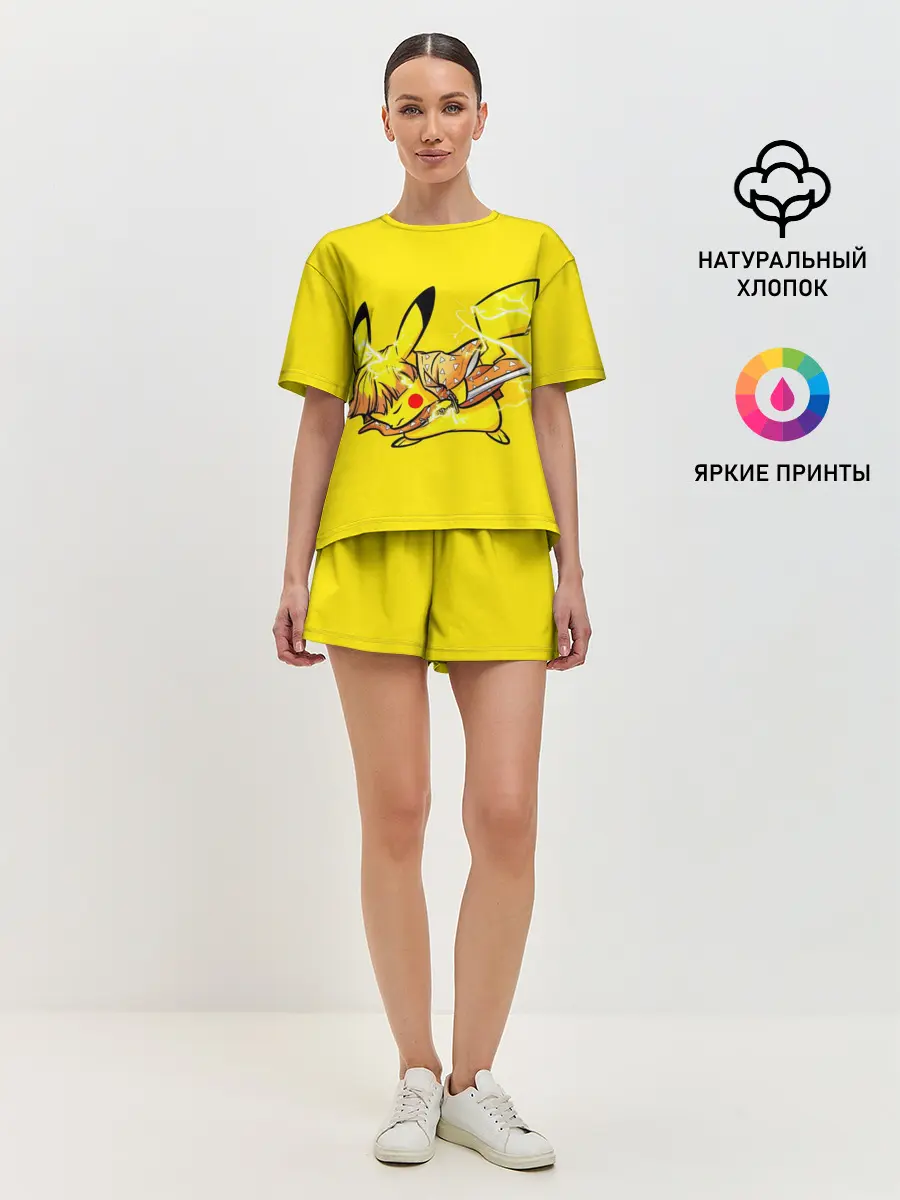 Женская пижама с шортами / Пикачу Зеницу клинок демонов