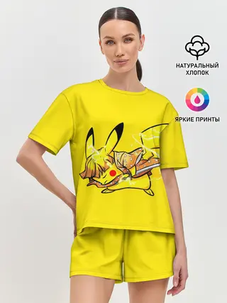 Женская пижама с шортами / Пикачу Зеницу клинок демонов