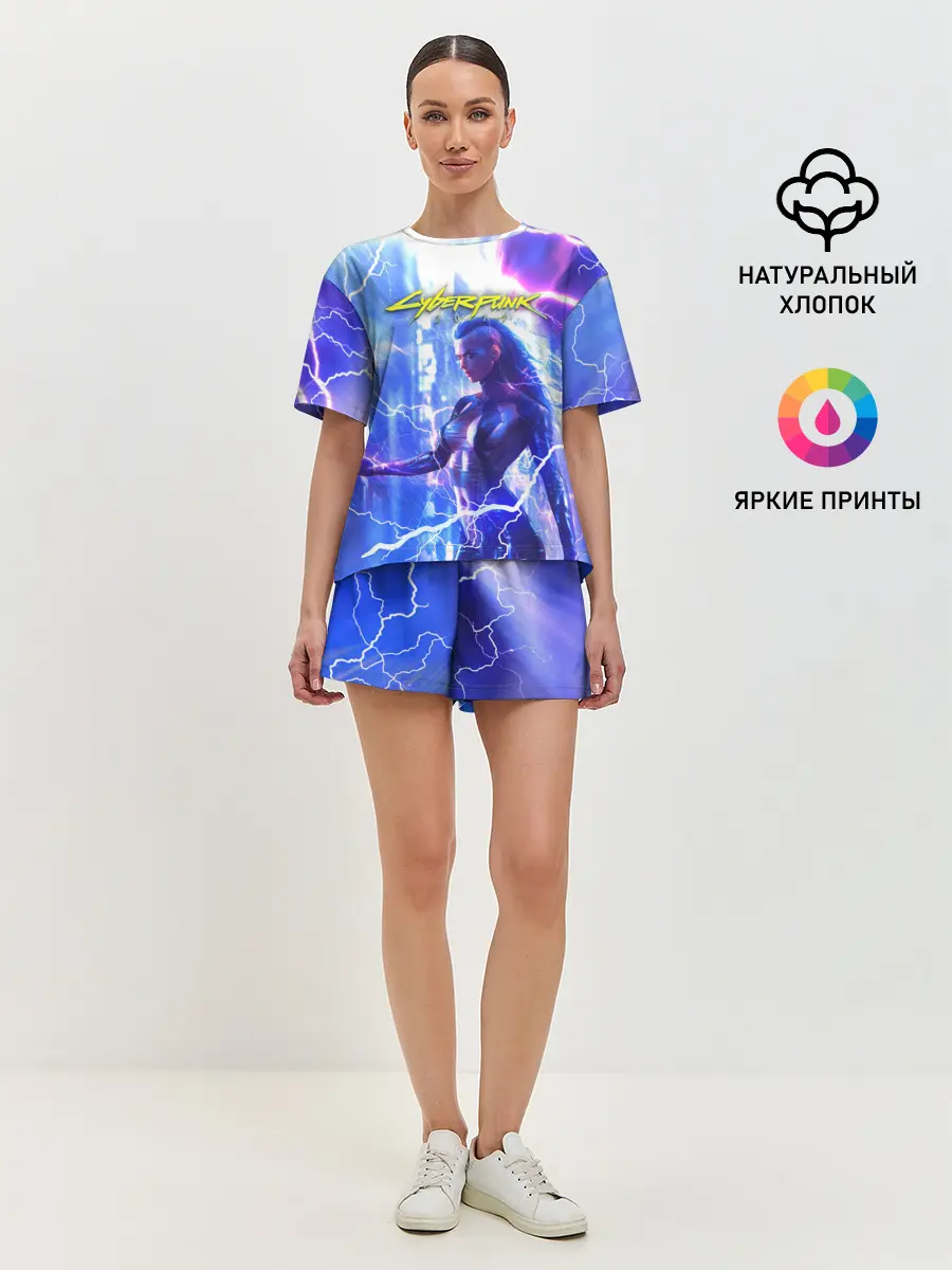 Женская пижама с шортами / CYBERPUNK 2077 | КИБЕРПАНК