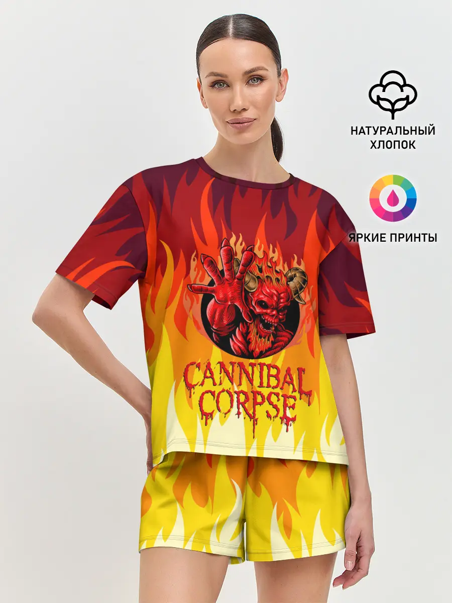 Женская пижама с шортами / Cannibal Corpse | Труп Канниба