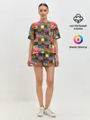 Женская пижама с шортами / Печворк. Мозаика.Настроение